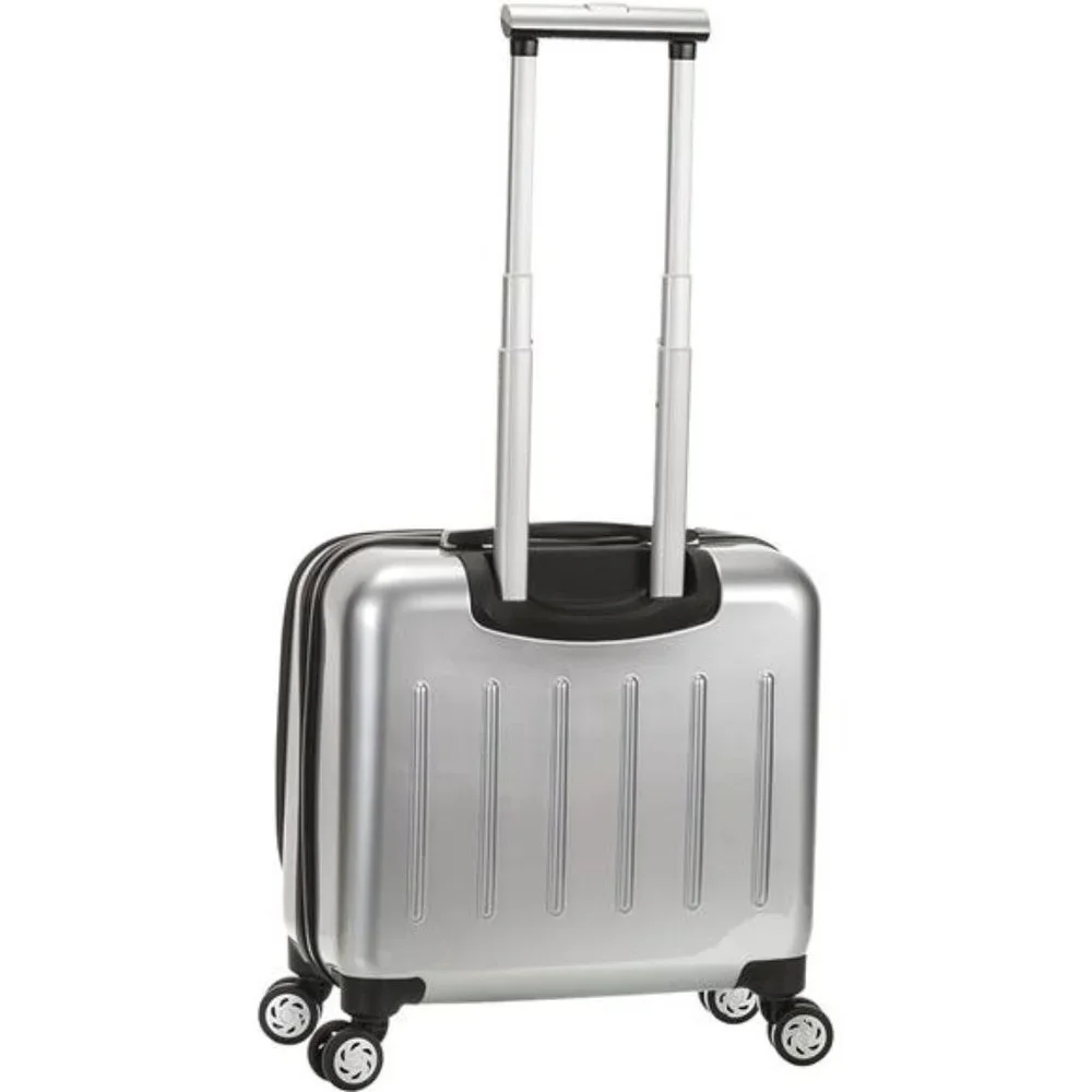 Rolling Computer Case, Silver, Carry-On 17-Inch